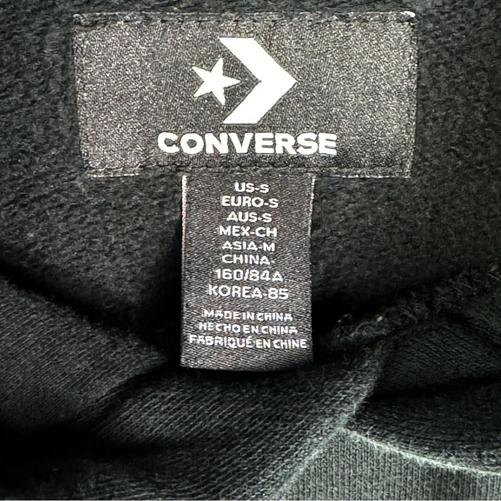 Converse X Hello Kitty Sanrio Black Pullover Drawstring Hoodie Women's Small - Picture 10 of 13